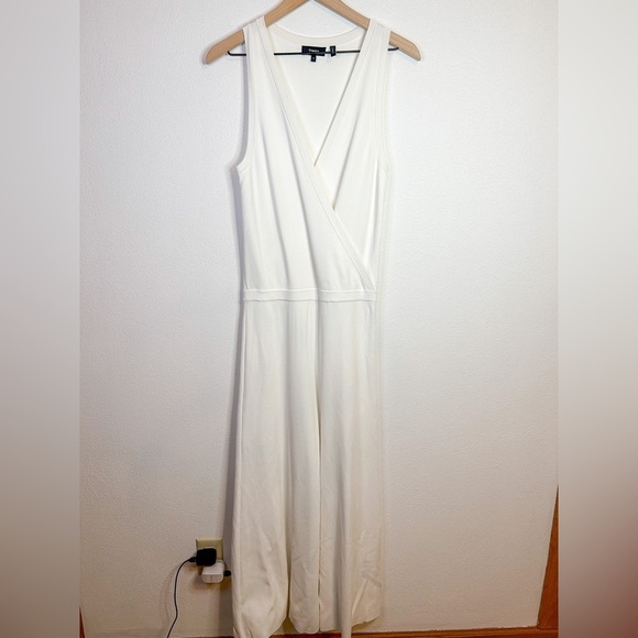 Theory Wrap Bodysuit Lustrate Jumpsuit White Small - Picture 4 of 16
